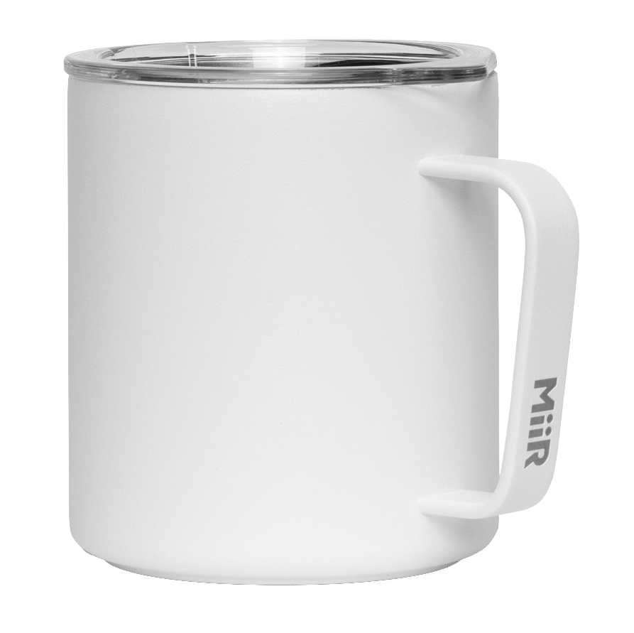 Mug isotherme Inox blanc - Hauteur 14.5 cm - Ø 8.2 cm - 13.5 oz - 400 ml